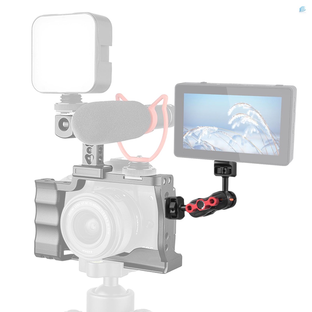Cánh Tay Chuyển Đổi Linh Hoạt Bằng Hợp Kim Nhôm Hai Đầu Bi 1 / 4 Inch Xoay 360 Độ Chuyên Dụng Cho smartwatchinone° Đèn LED Gắn Máy Ảnh Có Thể Điều Chỉnh Tiện Dụng