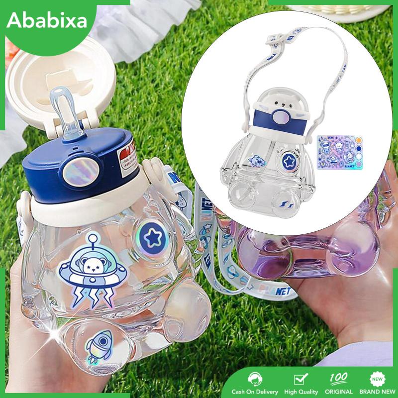 Bình Nước Thể Thao 700ml Có Ống Hút Và Dây Đeo Bằng Silicone Cho Trẻ Em Và Người Lớn