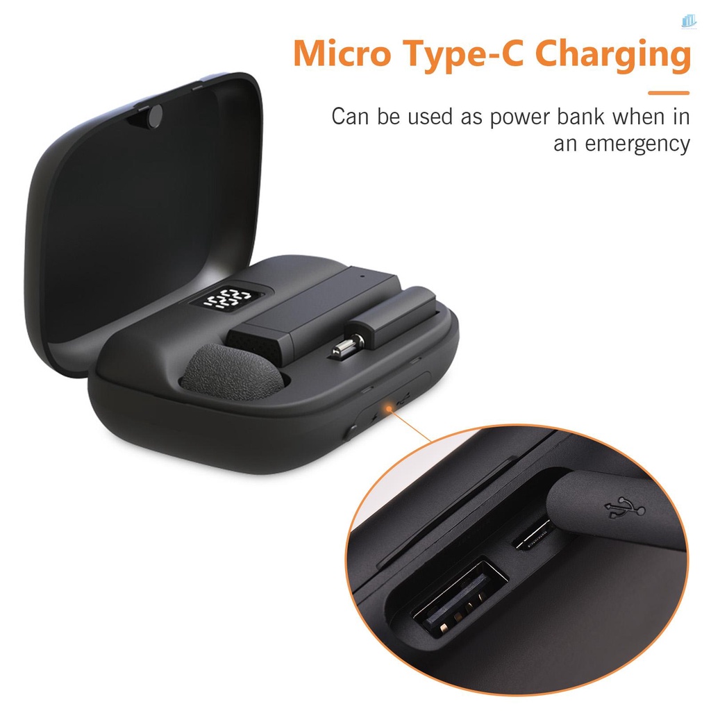 Thiết Bị Truyền Nhận Tín Hiệu Micro Đa Hướng Mini Có Cổng Sạc Type-C Cho Điện Thoại Android / Live Stream / Intervinone