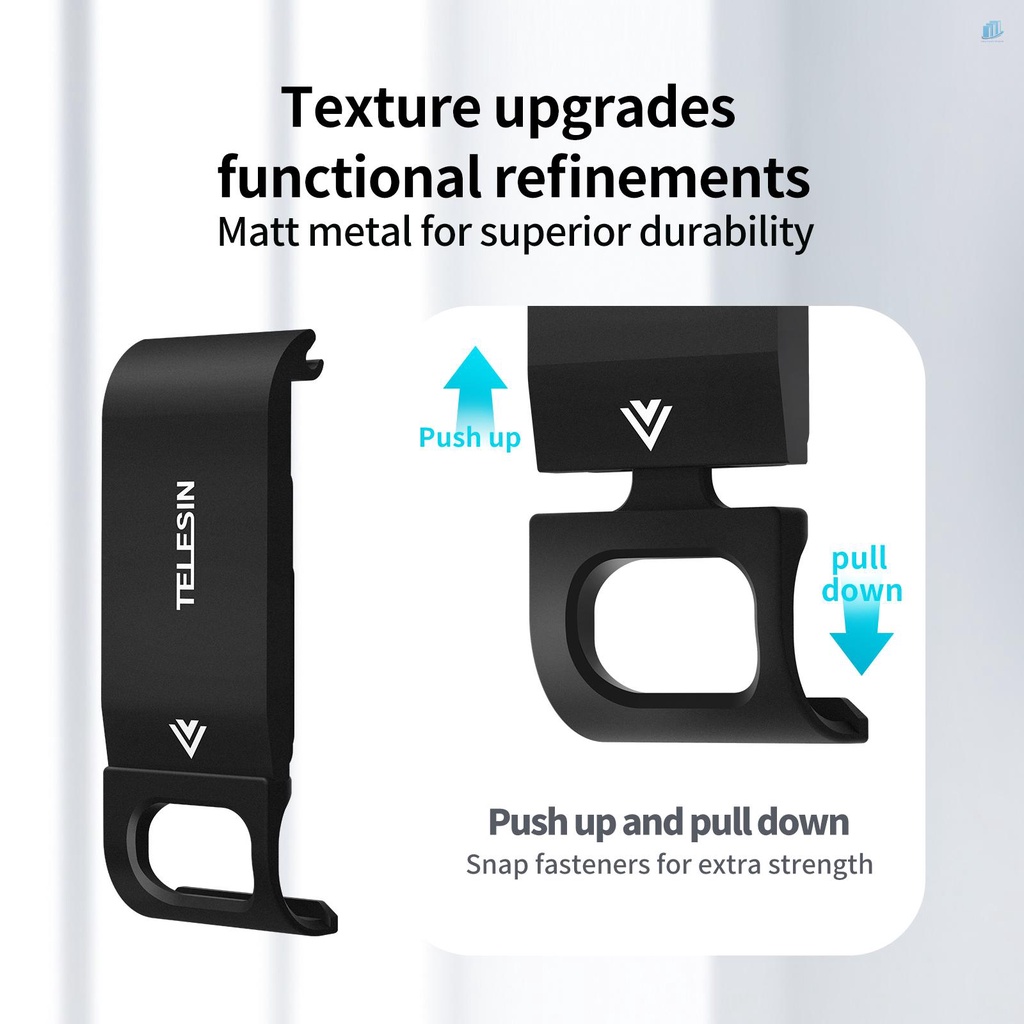 TELESIN Vỏ Hợp Kim Nhôm Bảo Vệ Pin Sạc Dự Phòng Thông Minhwatchinone Tel Resin GP-C-902 Có Cổng Sạc Thay Thế Cho 9