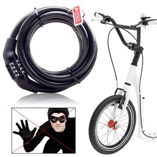 Bicycle Lock Anti-Theft Security Code Combination Lock Steel Bike Cable Lock