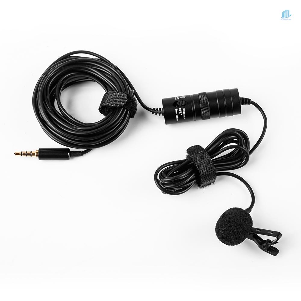 Micro Lavalierinone Chuyên Nghiệp Giắc Cắm 3.5mm 6M Với Kính Chắn Gió 6.35mm Cho iPhone 6 / 6P Samsung Huawei Laptop