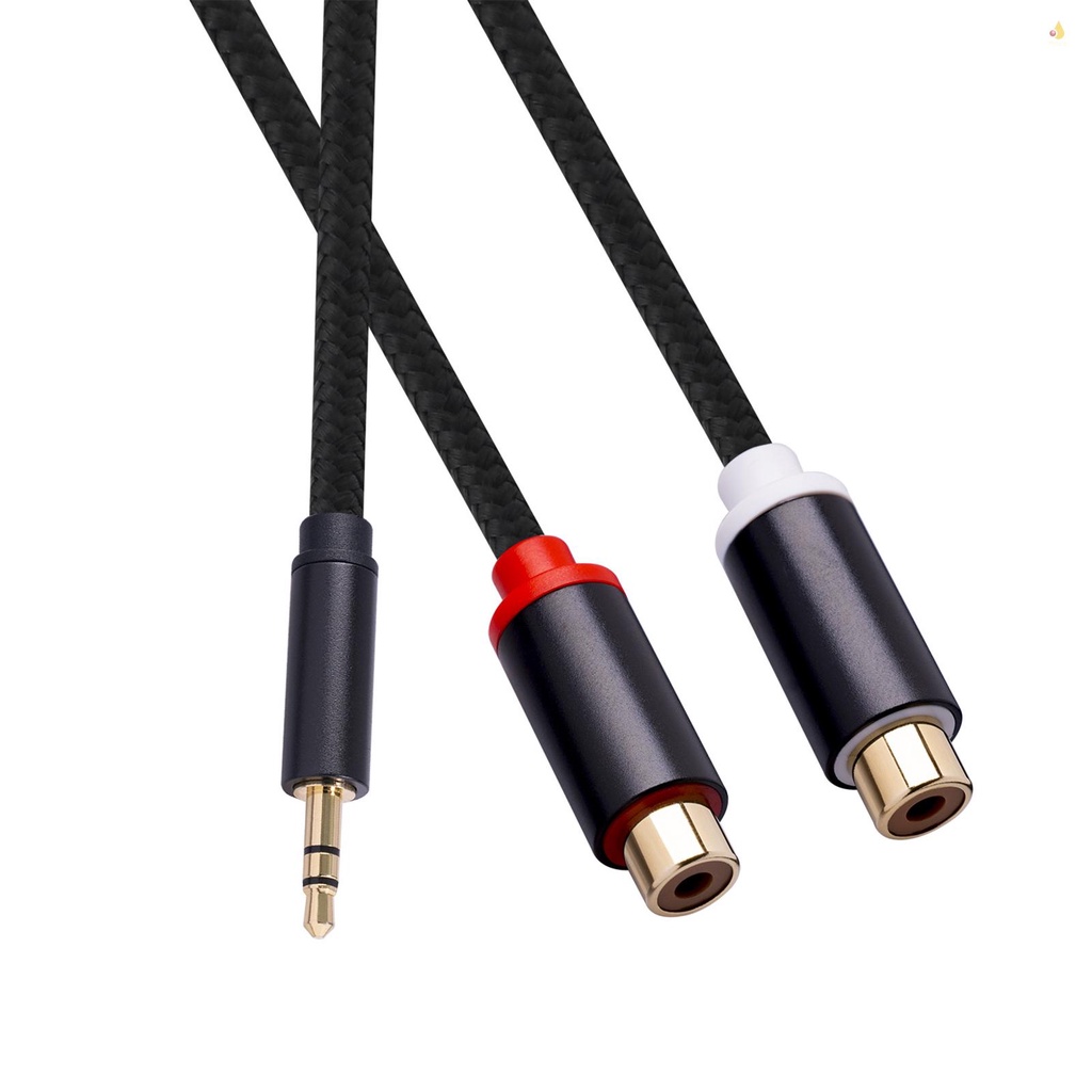 Cáp Âm Thanh 3.5mm ĐầU CắM Sang Lỗ CắM RCA 1 / 8 Inch Sang ĐầU CắM RCA Mạ VàNg 1Ft Chuyên DụNg Cho PC TV DVD MP3