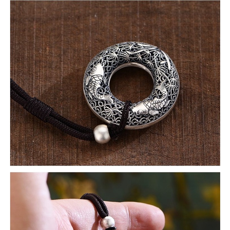 Dây Chuyền Bạc Mặt Hình Cá Chép May Mắn Cho Nam Nữ