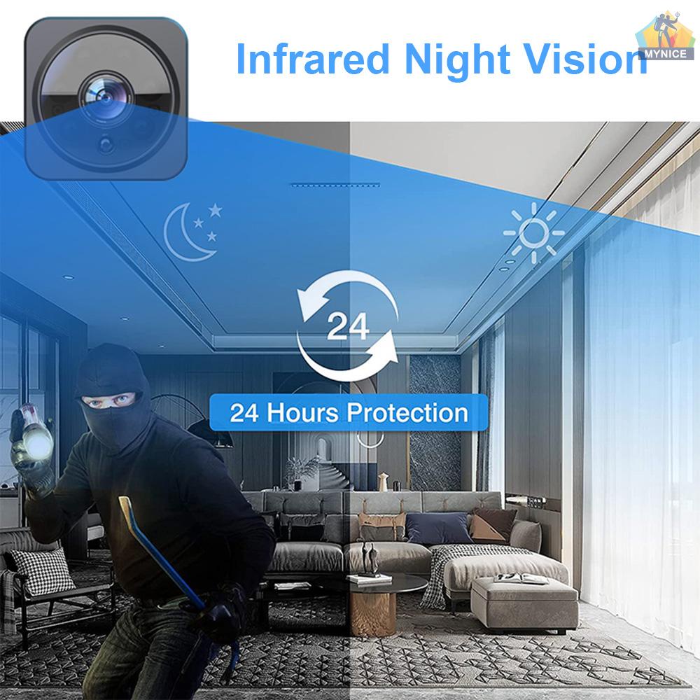 Camera Không Dây Mini 1080P Thông Minh Tích Hợp Pin Và Micro Hỗ Trợ Tầm Nhìn Ban Đêm Điều Khiển Từ Xa Ứng Dụng Điện Thoại Di Động Cho Nhà Ở