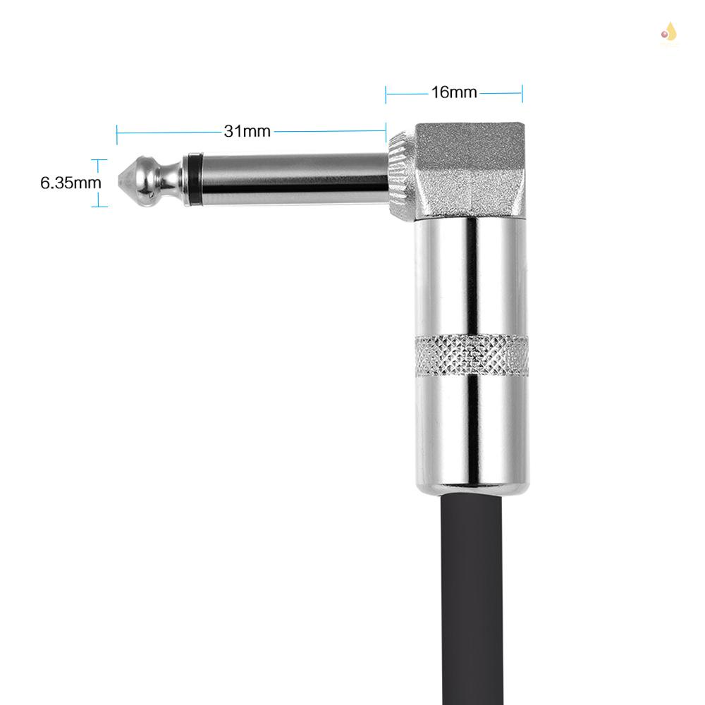Dây Cáp Bàn Đạp Tạo Hiệu Ứng 3 Gói mynice 30cm / 1.0ft Với Giắc Cắm 1 / 4 Inch 6.35mm Bằng PVC Màu Đen / Bạc