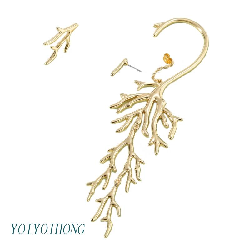 Khuyên Tai Hình Cành Cây Màu Sắc Phong Cách Vintage Cho Nữ