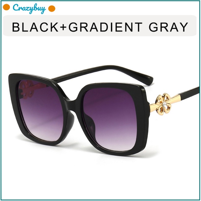 Cr Kính Mát Đính Đá Chống Tia Uv Thời Trang Dành Cho Nữ