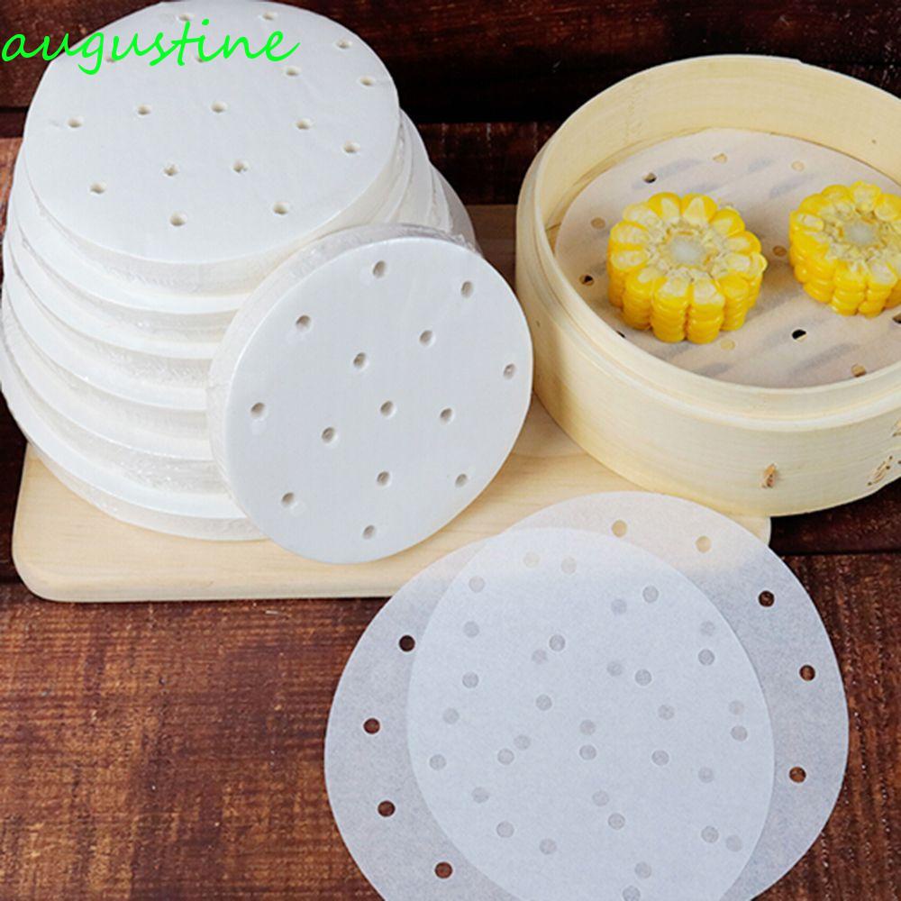 Rổ Hấp Thực Phẩm Hình Tròn Bằng Giấy Chống Dính Dùng Một Lần Tiện Dụng