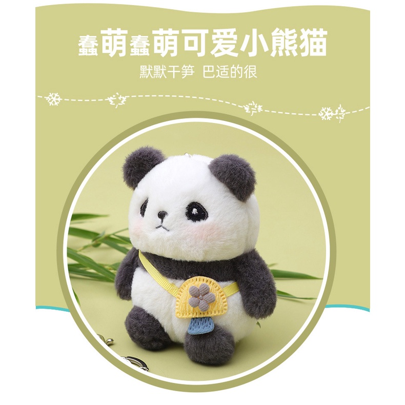 Móc Khóa Hình Gấu Trúc Nhồi Bông Dễ Thương