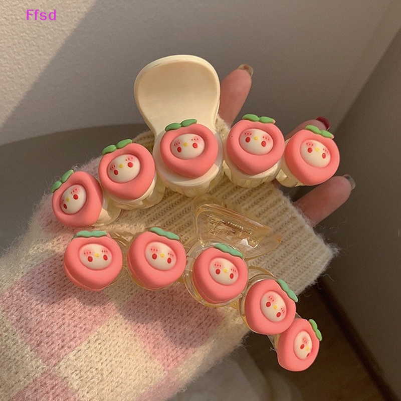 1 Kẹp Tóc Hình Quả Cherry / Gấu / Cá Mập / Hoa Tulip Cỡ Lớn Dễ Thương Cho Nữ