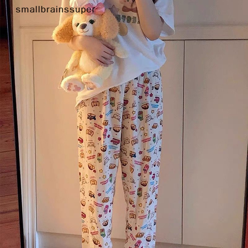 Smallbrainssuper Quần Ngủ Hoạt Hình Disney Đáng Yêu Mùa Xuân Hè Thu Có Thể Đáng Yêu Mặc Ngoài Trời SBS