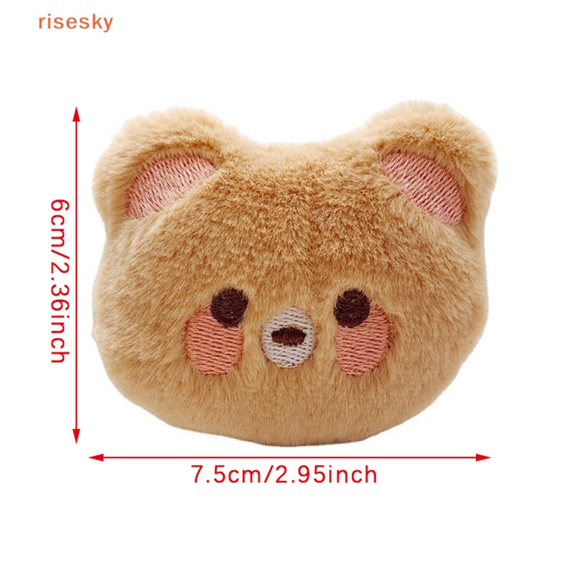 Ghim Cài Áo Hình Gấu / Dâu Tây Phủ Lông Dễ Thương Thời Trang Cho Nữ Và Trẻ Em