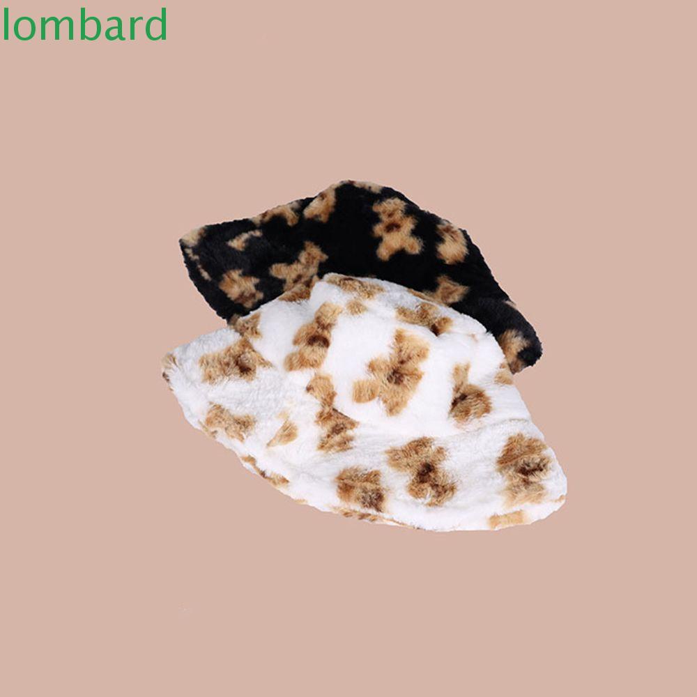 Nón Vành Len Lông Cừu In Hình Gấu Độc Đáo Phong Cách Hàn Quốc