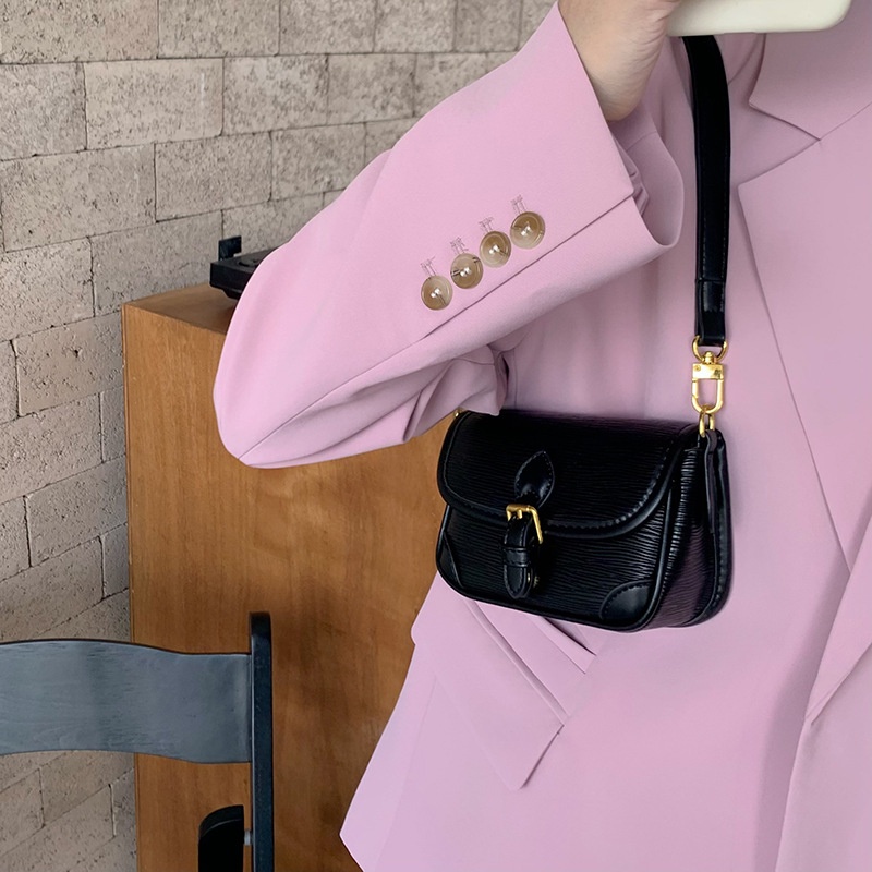 Túi Đeo Chéo Hình Vuông Nhỏ Màu Trơn Dễ Phối Đồ Thời Trang Cho Nữ