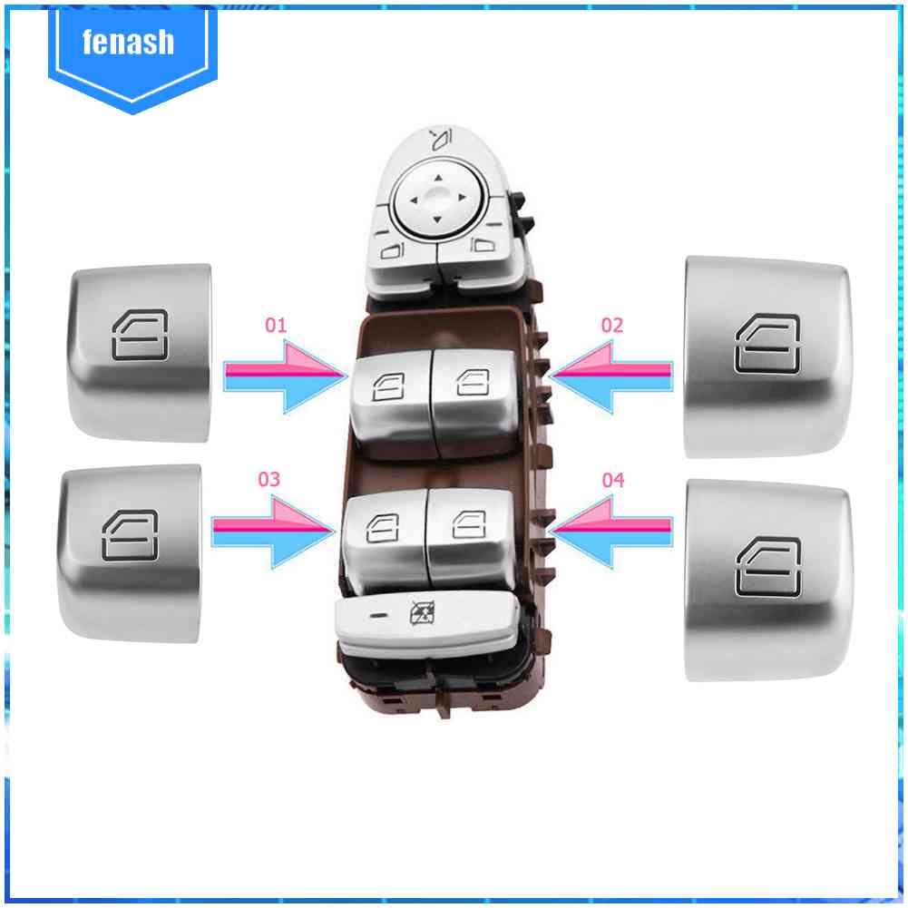 Set 4 Nắp Công Tắc Cửa Sổ Xe Hơi Mercedes Benz C Class