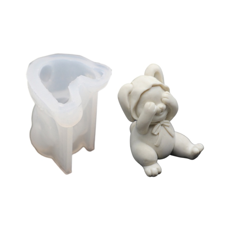 Khuôn Làm Nến Thơm Thủ Công Hình Thỏ Có Thể Tái Sử Dụng