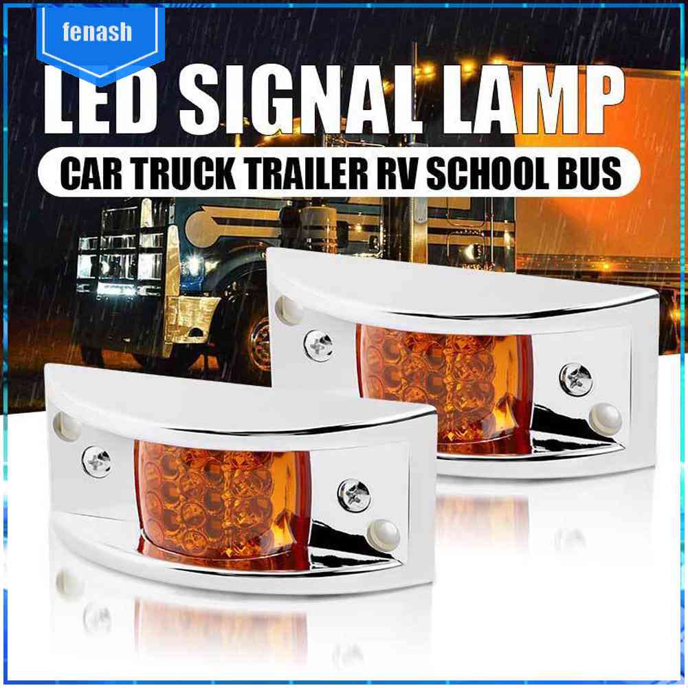 Set 2 Đèn Led 12-24V 12 Bóng Gắn Hông Xe Tải