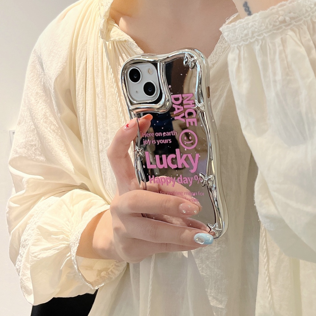 Ốp Điện Thoại tpu Mềm Tráng Gương Họa Tiết Hoạt Hình Cho Iphone 11 12 13 14 Pro Max