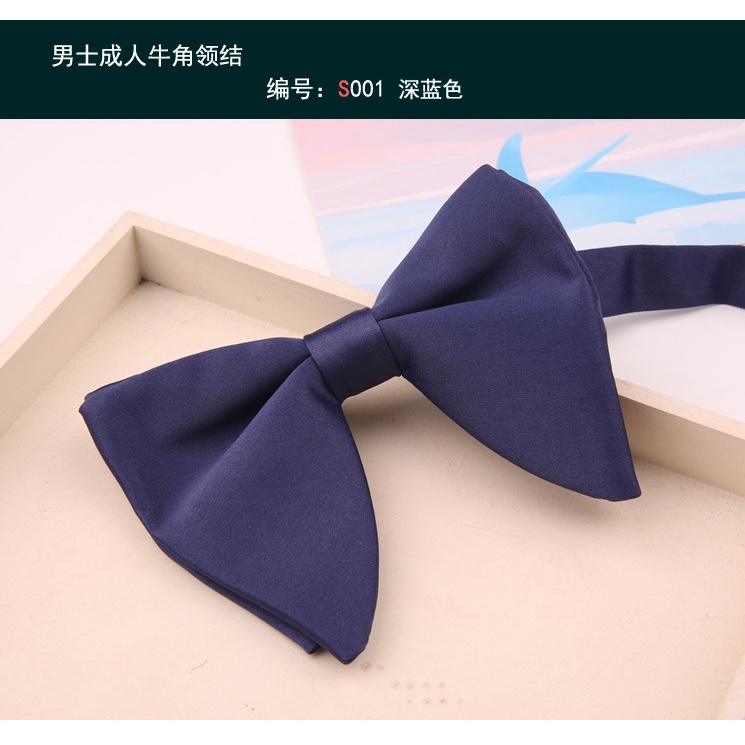 Cà Vạt Nơ 12 * 11CM Chất Liệu Polyester Màu Đen / Hồng / Xanh Navy Thời Trang Công Sở Cho Nam