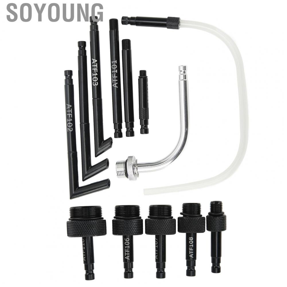 Soyoung ATF Gearbox Filling Adapter  13 Pcs Transmission Oil Refill Connector Tool Heavy Duty Carbon Steel for Auto