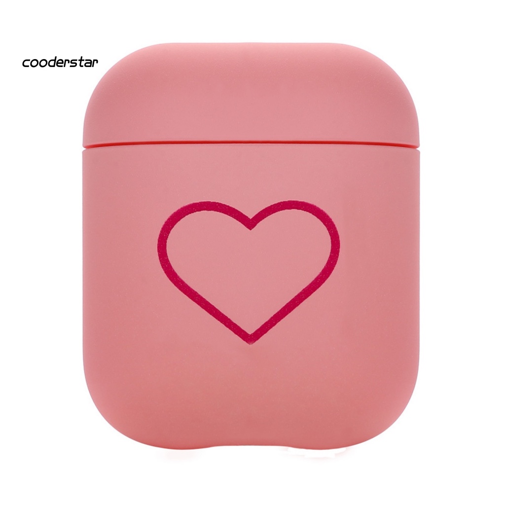 Vỏ Bảo Vệ Hộp Sạc Tai Nghe Bluetooth AirPods 1 / 2 Bằng PC Cứng Chống Thấm Nước Hình Trái Tim Sang Trọng Thân Thiện Với Môi Trường