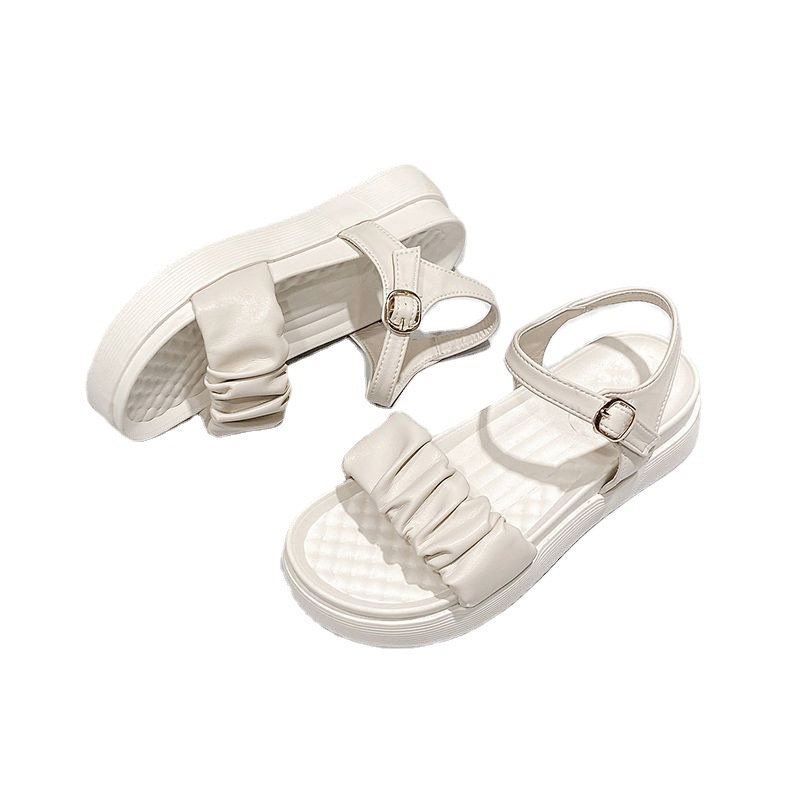 Giày Sandal Đế Phẳng Dày Dặn Phong Cách Mới 2023 Cho Nữ
