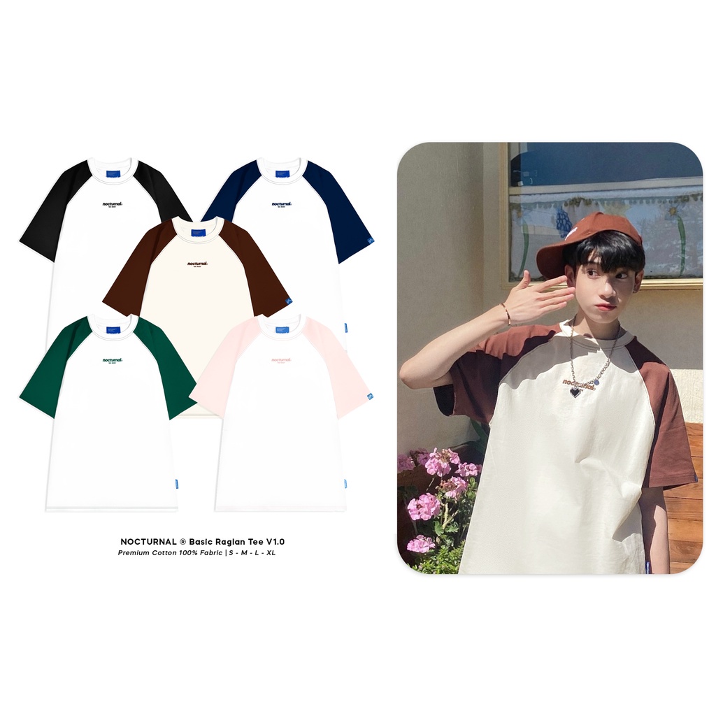 Áo Thun NOCTURNAL Basic Raglan Tee Cotton 100% Nam Nữ Unisex Tay Lỡ Oversize Local Brand - JKLB2023