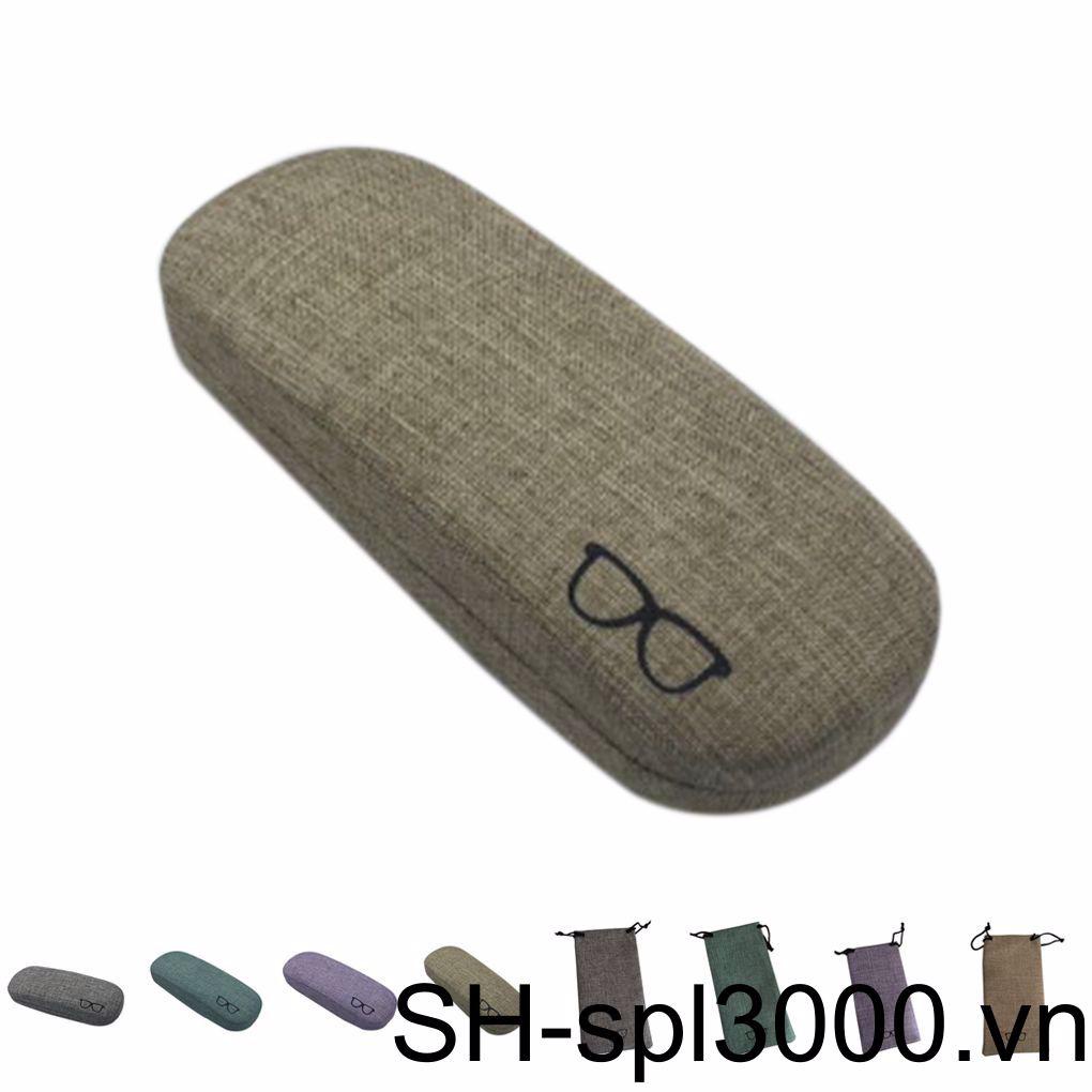 Hộp Cứng Đựng Mắt Kính Cầm Tay Bằng Vải Lanh