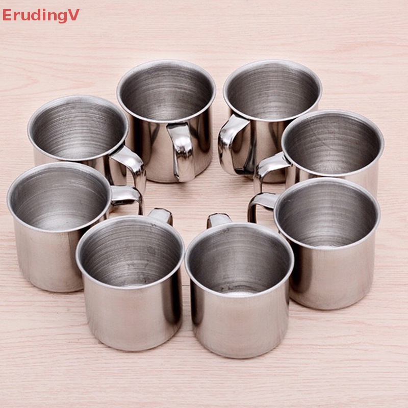 Bộ 5 Cốc Uống Trà / Cà Phê Bằng Inox Tiện Dụng Mang Theo Du Lịch Cắm Trại