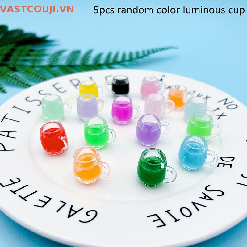 Set 5 Cốc Mini Phát Quang Dùng Để Trang Trí Tiểu Cảnh