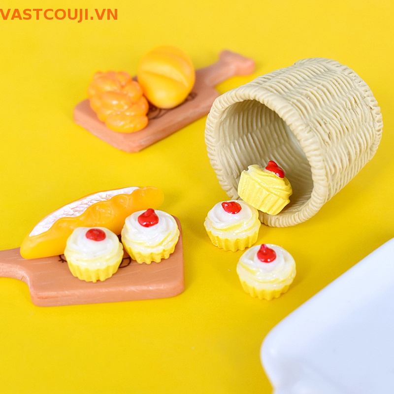Set 5 Mô Hình Bánh Mì VASTJI Trang Trí Nhà Búp Bê