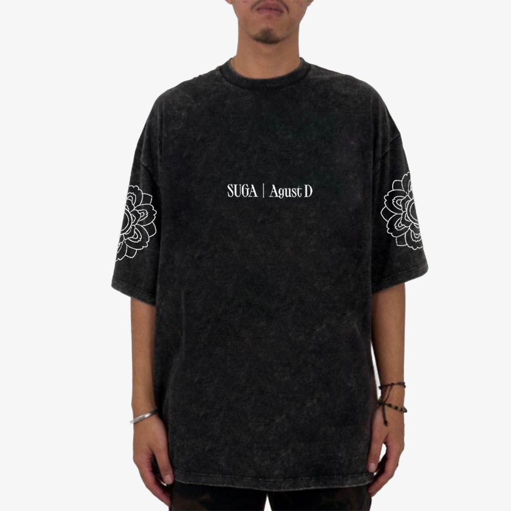 Áo Thun Cotton Tay Ngắn Cổ Tròn Dáng Rộng In Hình SUGA Agust D TOUR Mercch Thời Trang Đường Phố Harajuku Mùa Hè Cho Nam Và Nữ