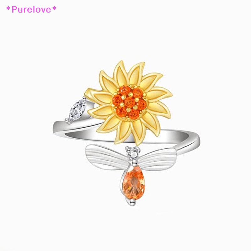 1 Nhẫn Hình Hoa Hướng Dương Thời Trang Dành Cho Nữ Mới