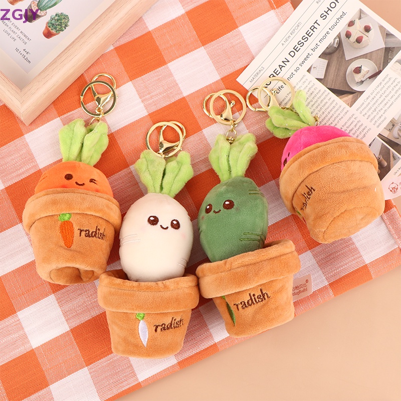 Móc Khóa Củ Cà Rốt Nhồi Bông Dễ Thương Mới