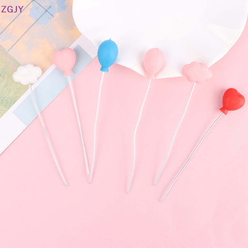 Set 6 Bong Bóng Nhiều Màu Trang Trí Nhà Búp Bê Mới