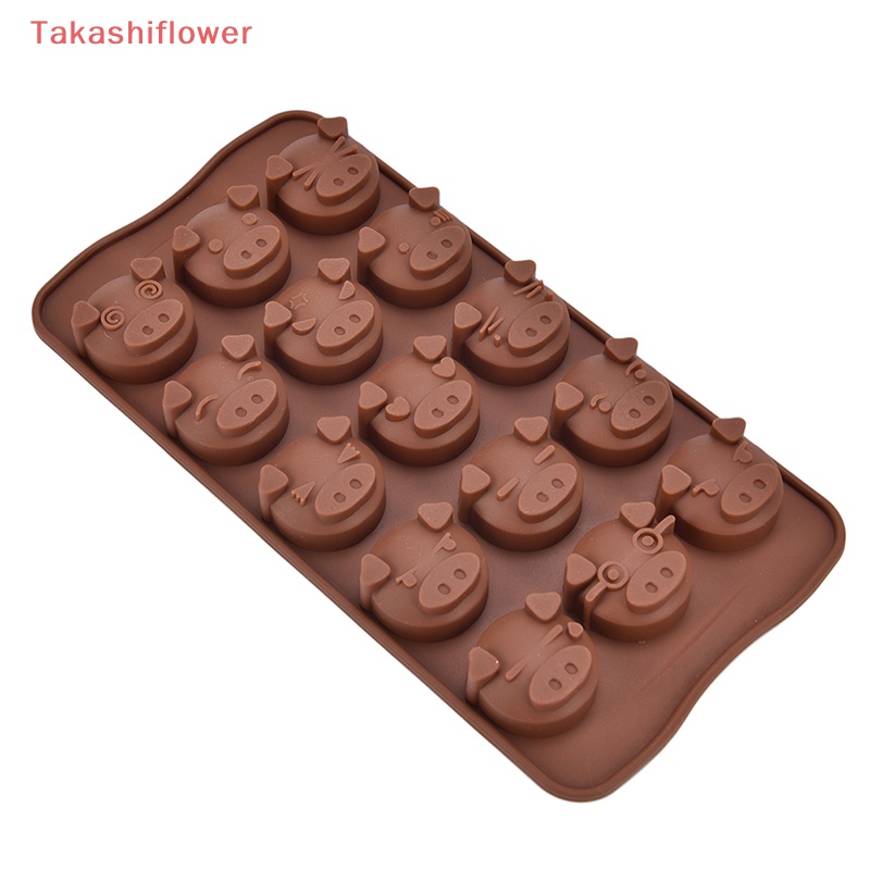 Khuôn Làm Bánh / Sô Cô La / Kẹo Ngọt Bằng Chất Liệu Silicone Hình Chú Heo Dễ Thương Xinh Xắn