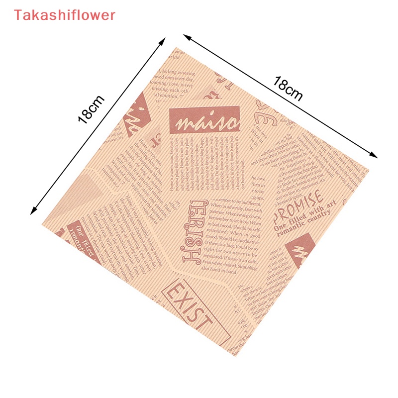 Set 100 Túi Giấy Đựng Bánh Mì / Hamburger Chống Thấm Dầu Tiện Dụng