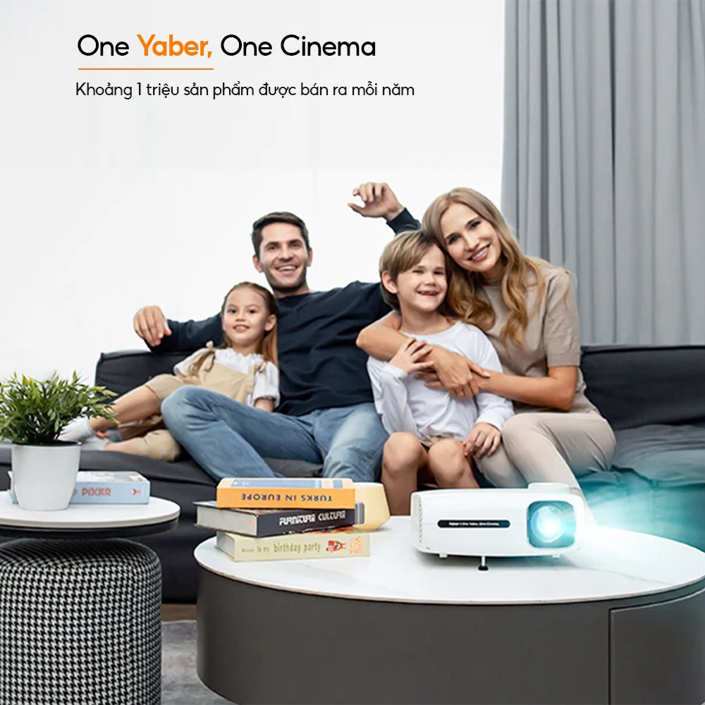 Máy chiếu gia đình Yaber Pro V7 (2021) độ sáng 9500L/ 5G WiFi/ Độ phân giải 1920*1080P/ Hỗ Trợ 4K - Hàng chính hãng