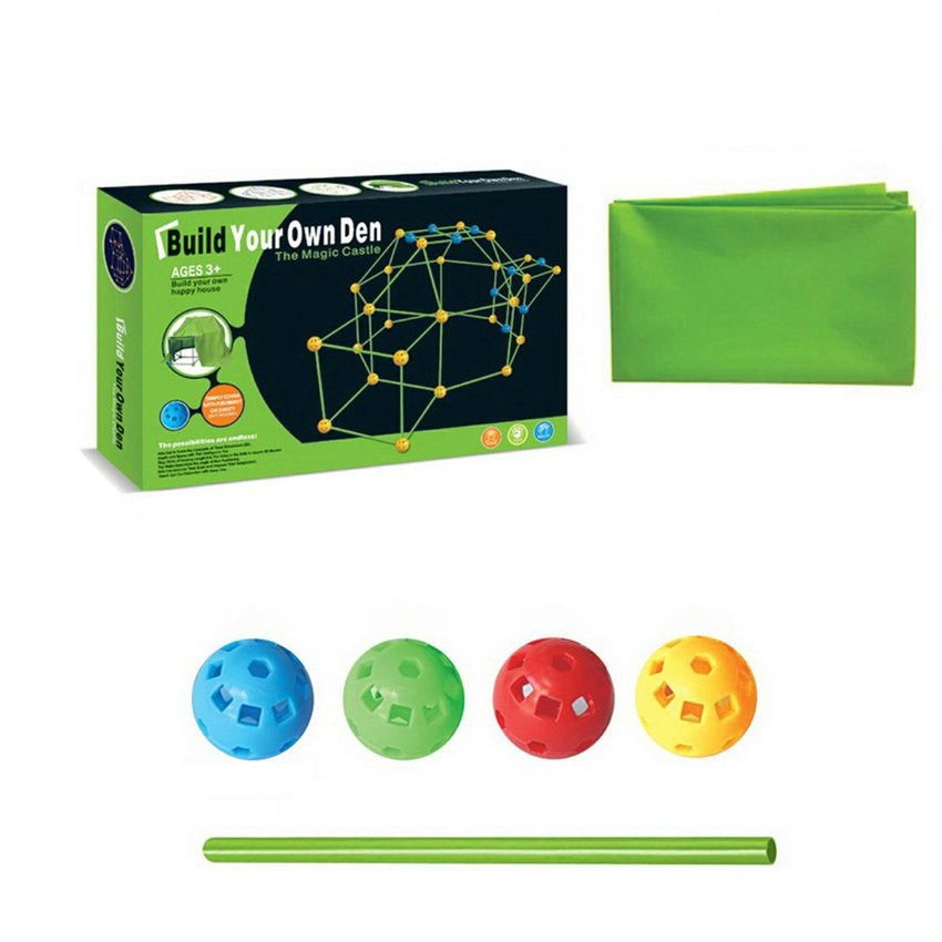 Magic Forts House Kids Fort Building Kit 72 Balls 102 Sticks Forts Builder