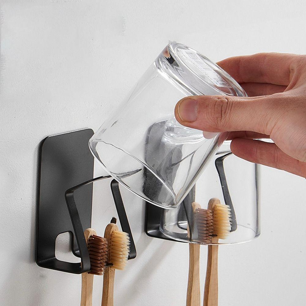 AARON1 Giá Đỡ Bàn Chải Đánh Răng Gắn Tường Bằng Nhôm Chống Thấm Nước Tiện Dụng