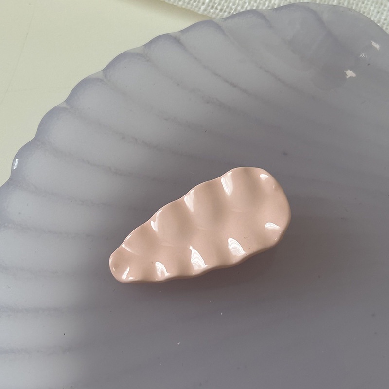 Kẹp Tóc Kim Loại Hình Bầu Dục Màu Kẹo Ngọt Phong Cách Mới Cho Nữ