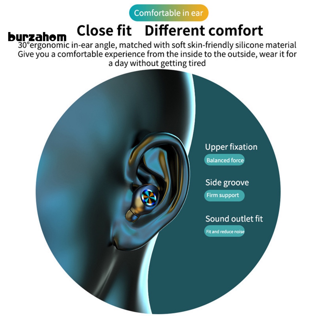 1 Cặp Tai Nghe Nhét Tai Không Dây Bur X35 IPX4 ABS BT5.0 Chống Thấm Nước