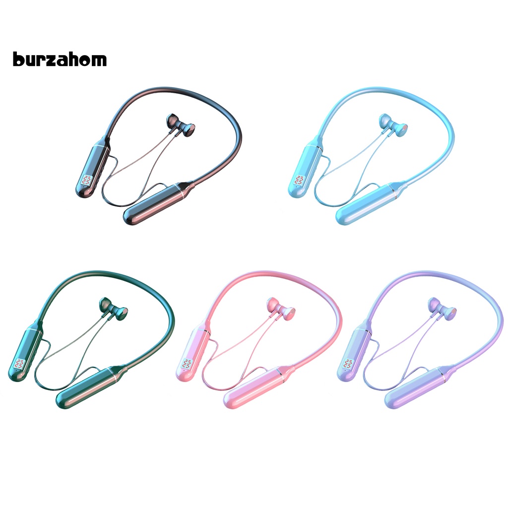 Tai Nghe Đeo Cổ Bluetooth Không Dây Có Nam Châm Hút Siêu Dài Màn Hình LED Kỹ Thuật Số