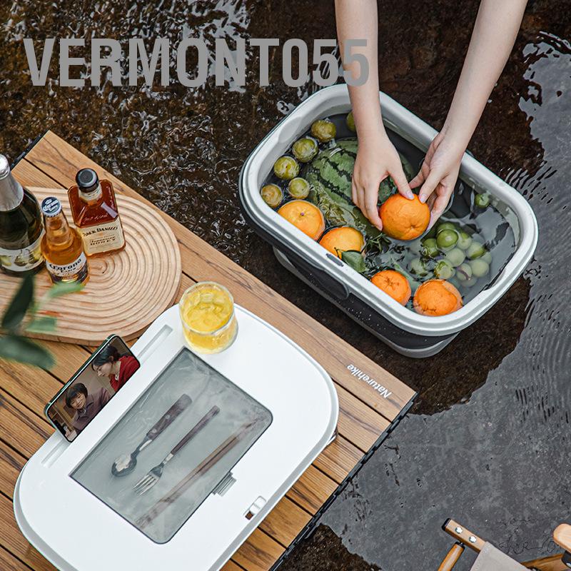 Có thể bán buôn Giỏ dã ngoại 18L Hộp đựng đồ cắm trại có thể gập lại với Bàn khay rượu Thực phẩm Đồ uống Vermont055 Hàng giao ngay