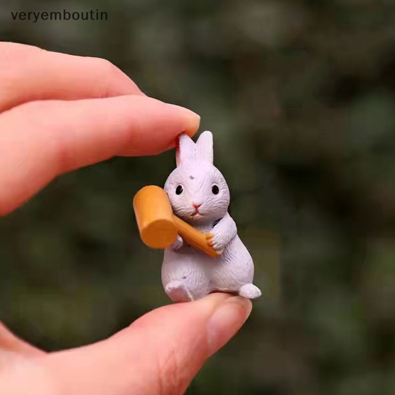 Đồ trang trí Thỏ Mini Để Bàn Trang Trí Sáng Tạo Vui Nhộn
