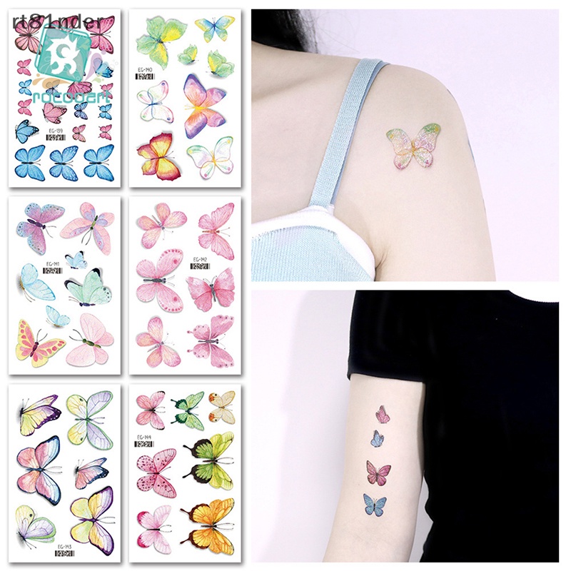 Hình Xăm Dán Tạm Thời Hình Cánh Bướm Và Đôi Cánh Thời Trang Cho Nữ