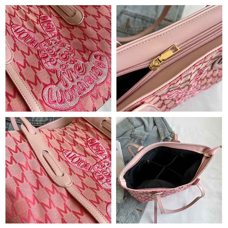 Túi Xách Vải Jacquard Sức Chứa Lớn Thời Trang Xuân Hè Cao Cấp Dành Cho Nữ