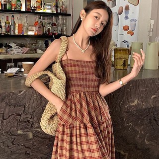 Đầm Hai Dây Dáng Suông Họa Tiết Kẻ Sọc Thời Trang Mùa Hè Cho Nữ