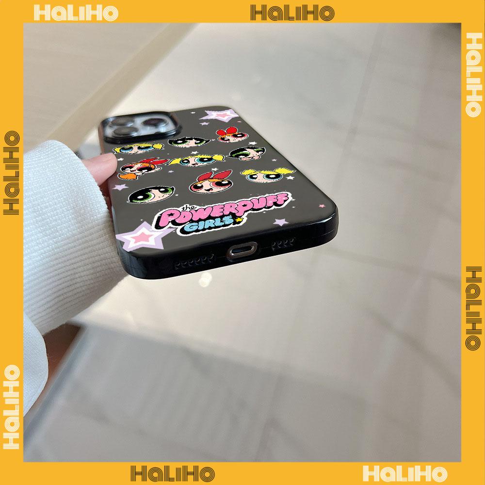 For iPhone 11 iPhone Case Black Glossy TPU Soft Case Shockproof Protection Camera Cute Cartooncute Avatar Compatible with iPhone 14 13 Pro max 12 Pro Max 11 xr xs max 7Plus 8Plus